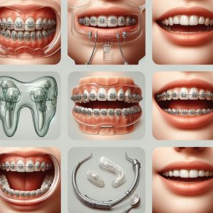 An image showing various forms of treatment options for overjet and overbite