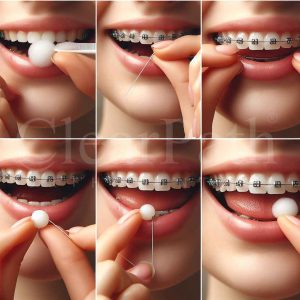 Applying orthodontic wax at the appropriate timimngs eases with the treatment.