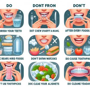 Some foods might be advised while others may not be advised during clear aligner treatment.